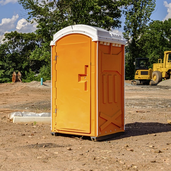 how do you dispose of waste after the portable restrooms have been emptied in Van Dyne